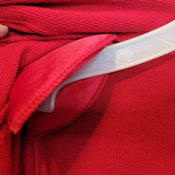 Vintage Cardigan Red Side Effects No Closure Womens Large Nice Drape Pockets - Picture 6 of 6